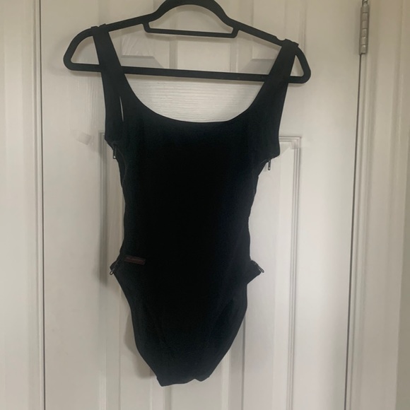Polo Sports swimsuit, black, size 8, 2 side zipper - Picture 1 of 11